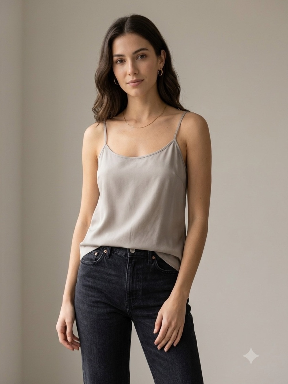 Prada 100% Silk White Square Neck Camisole Top